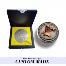 Masking 2 color finishing 3D casting souvenir coin